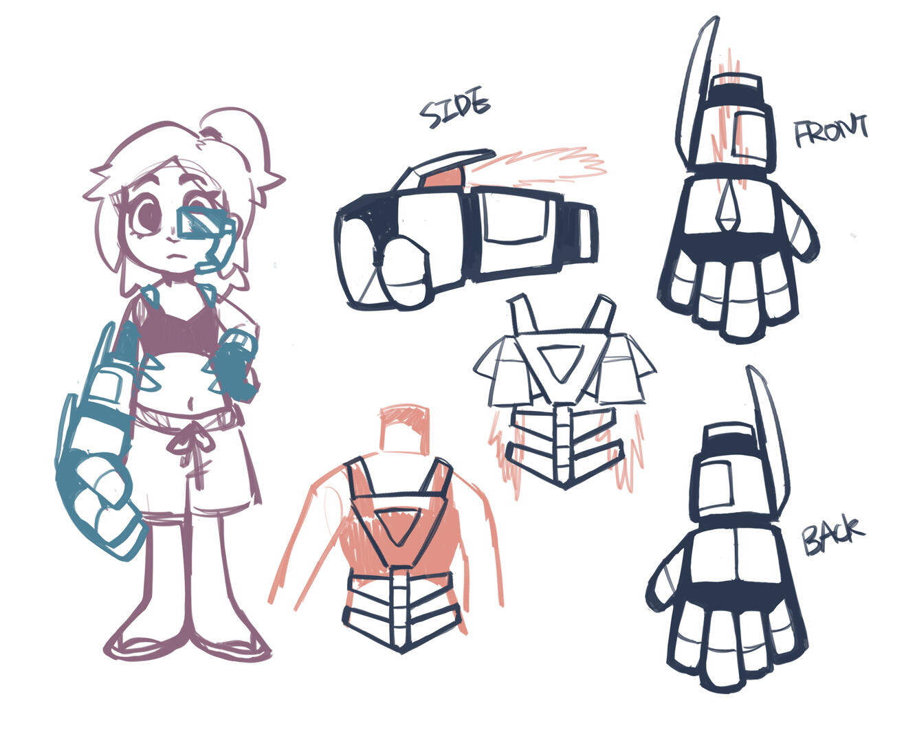 Character Sketches - Sister Equipment